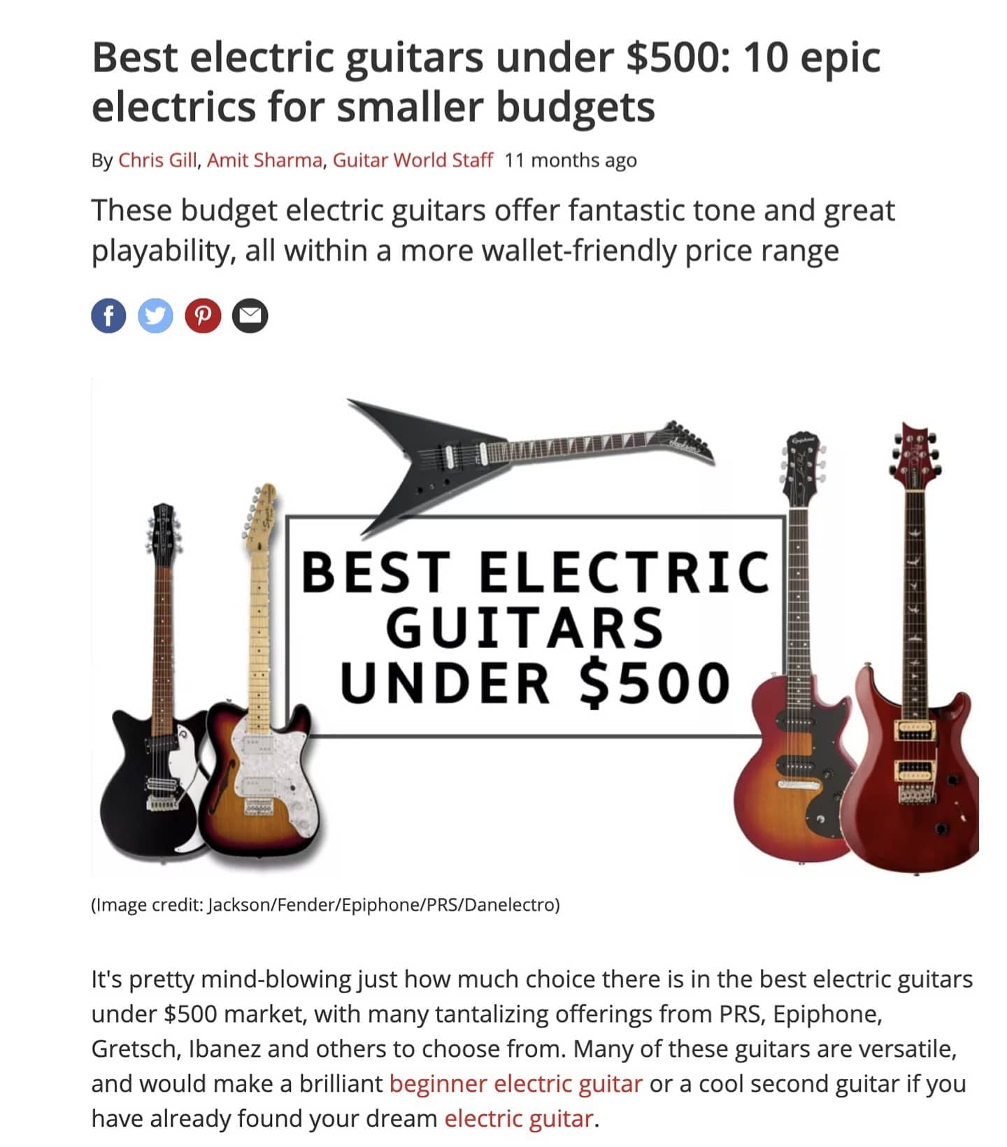 Check out review by @guitarworldmagazine...