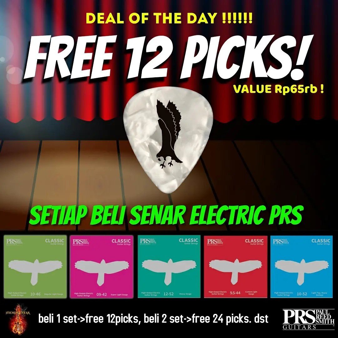 ?GRATIS PRS Pick selusin(12pcs)?<br />
setiap...