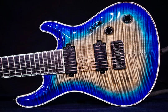 Mayones Regius Core 8 Trans Jeans Black 3 tone blue burst gloss B27 RF2503079