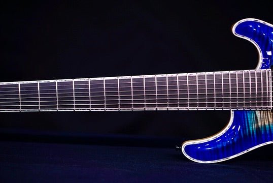 Mayones Regius Core 8 Trans Jeans Black 3 tone blue burst gloss B27 RF2503079