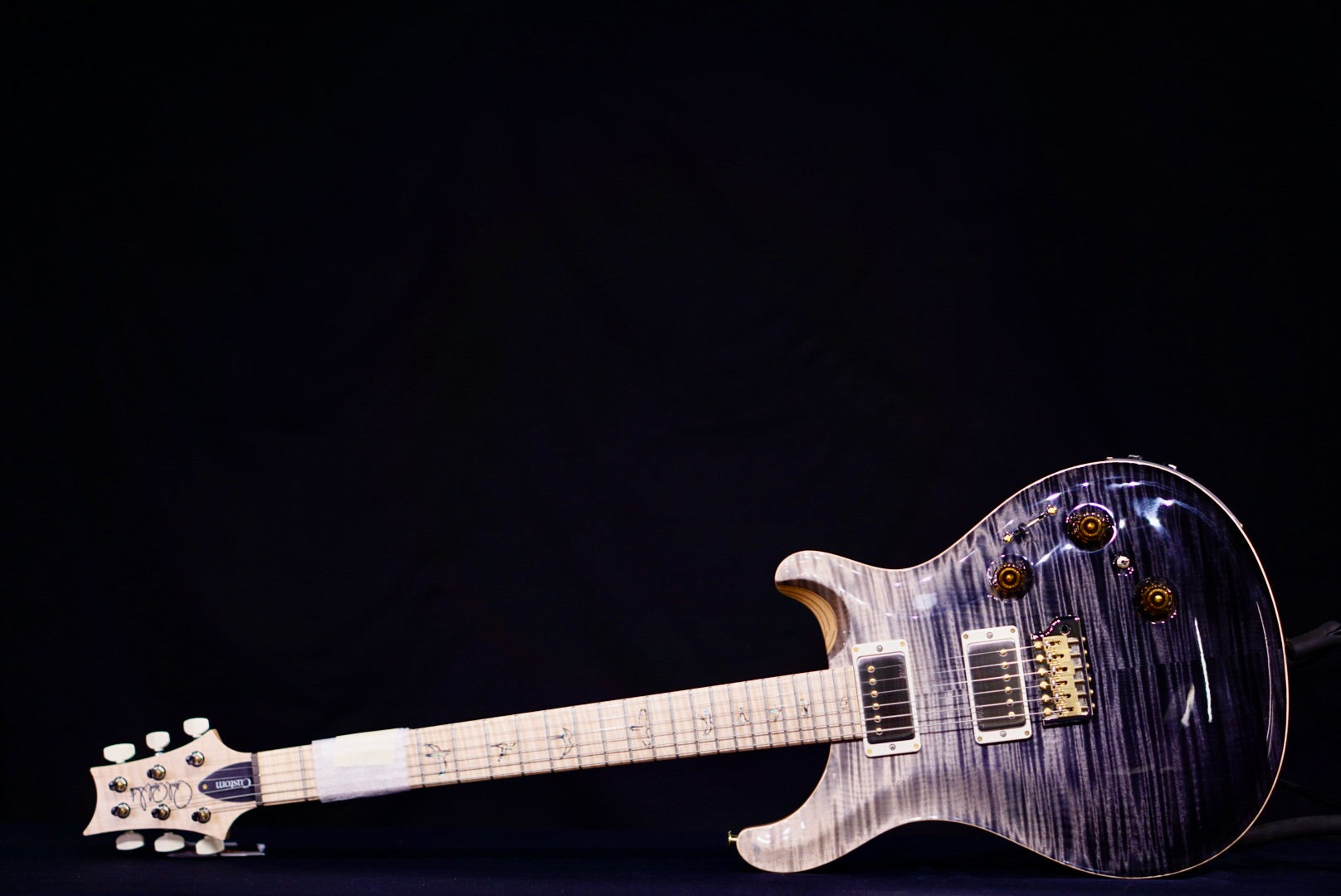 PRS Custom 24 Piezo Wood Library Artist Neck Faded Gray Black Fade 0405765