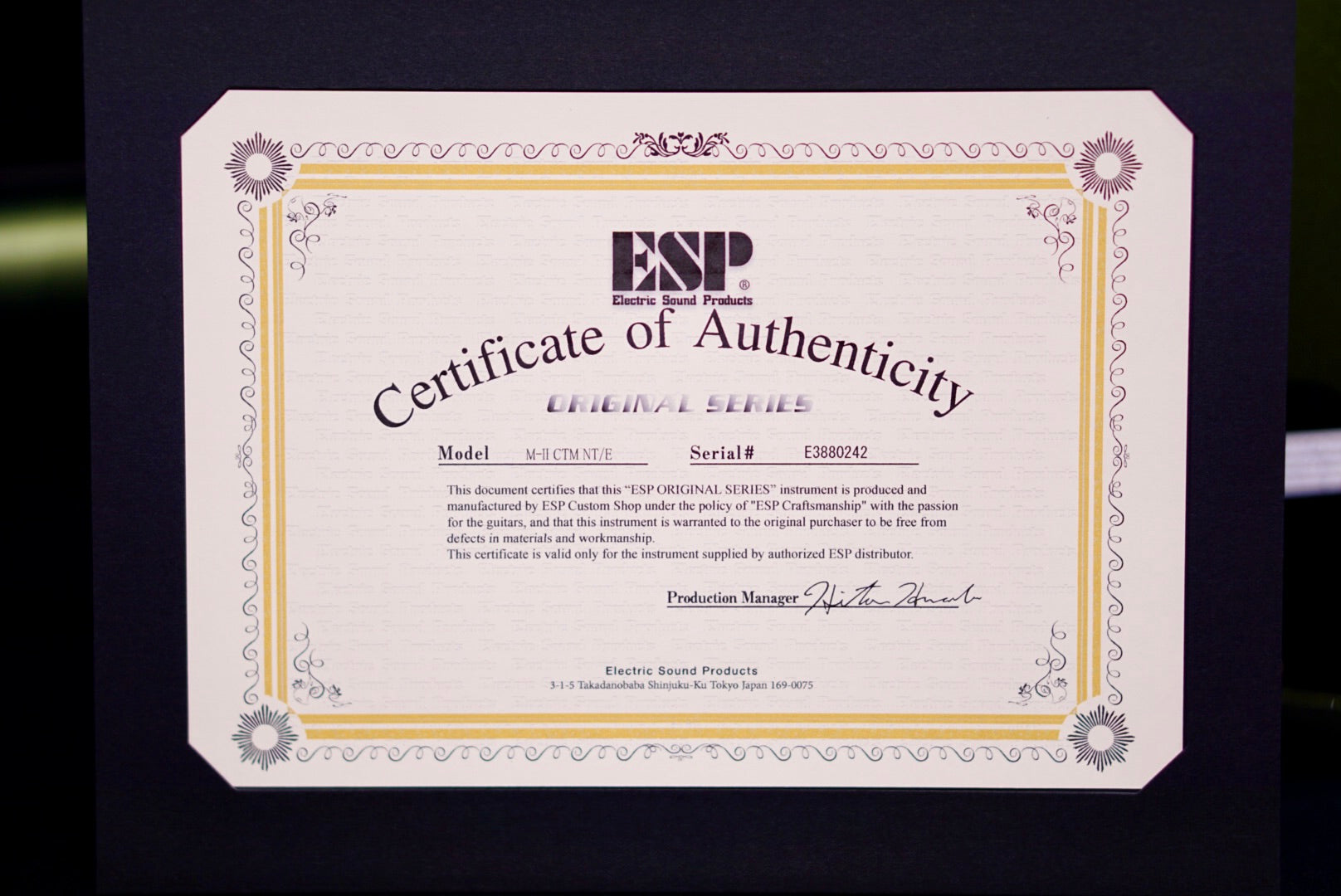 ESP Original M-II CTM NT/E Maziora/ Silver Green E3880242