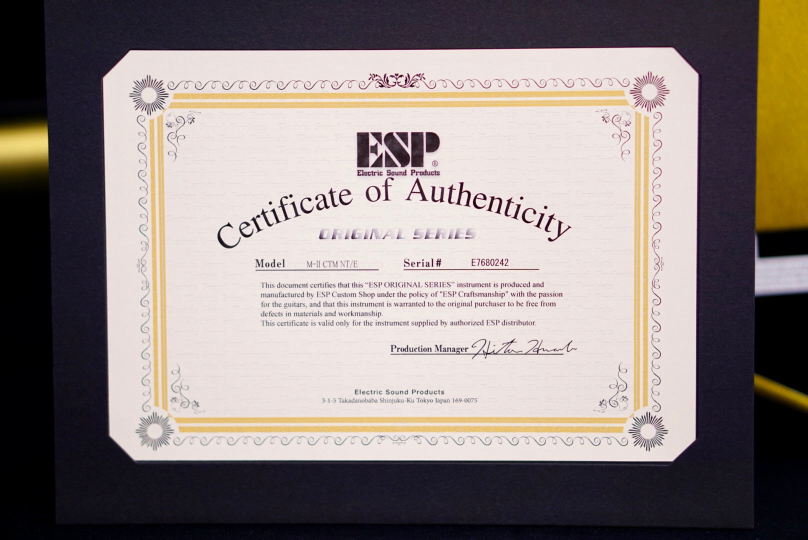 ESP Original M-II CTM NT/E Maziora/ Gold Silver E7680242