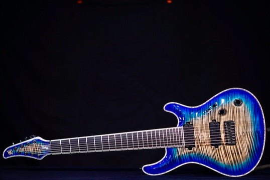 Mayones Regius Core 8 Trans Jeans Black 3 tone blue burst gloss B27 RF2503079