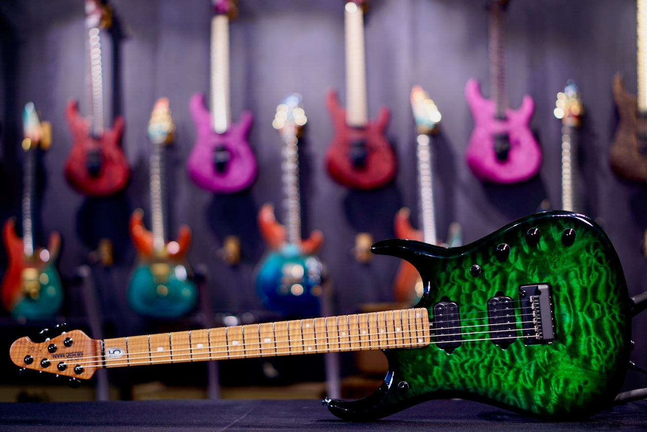Ernie Ball Music Man JP15 Green Tiger Quilt H09220