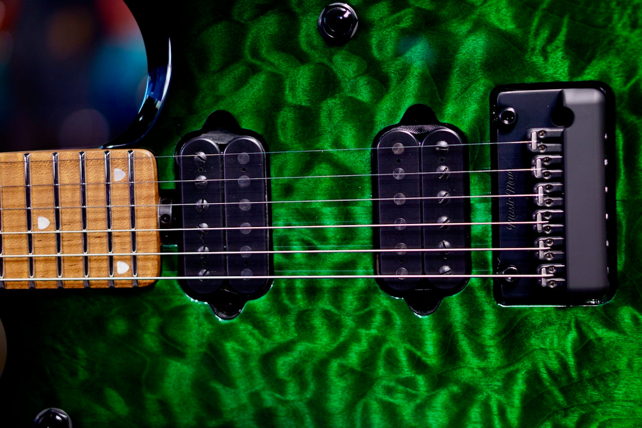 Ernie Ball Music Man JP15 Green Tiger Quilt H09220