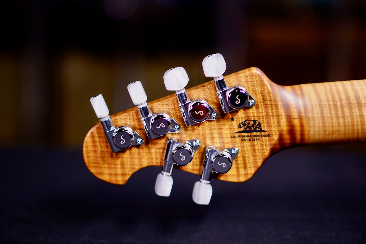 Ernie Ball Music Man JP 15 6 string Tiger Eye Flame Top H06325