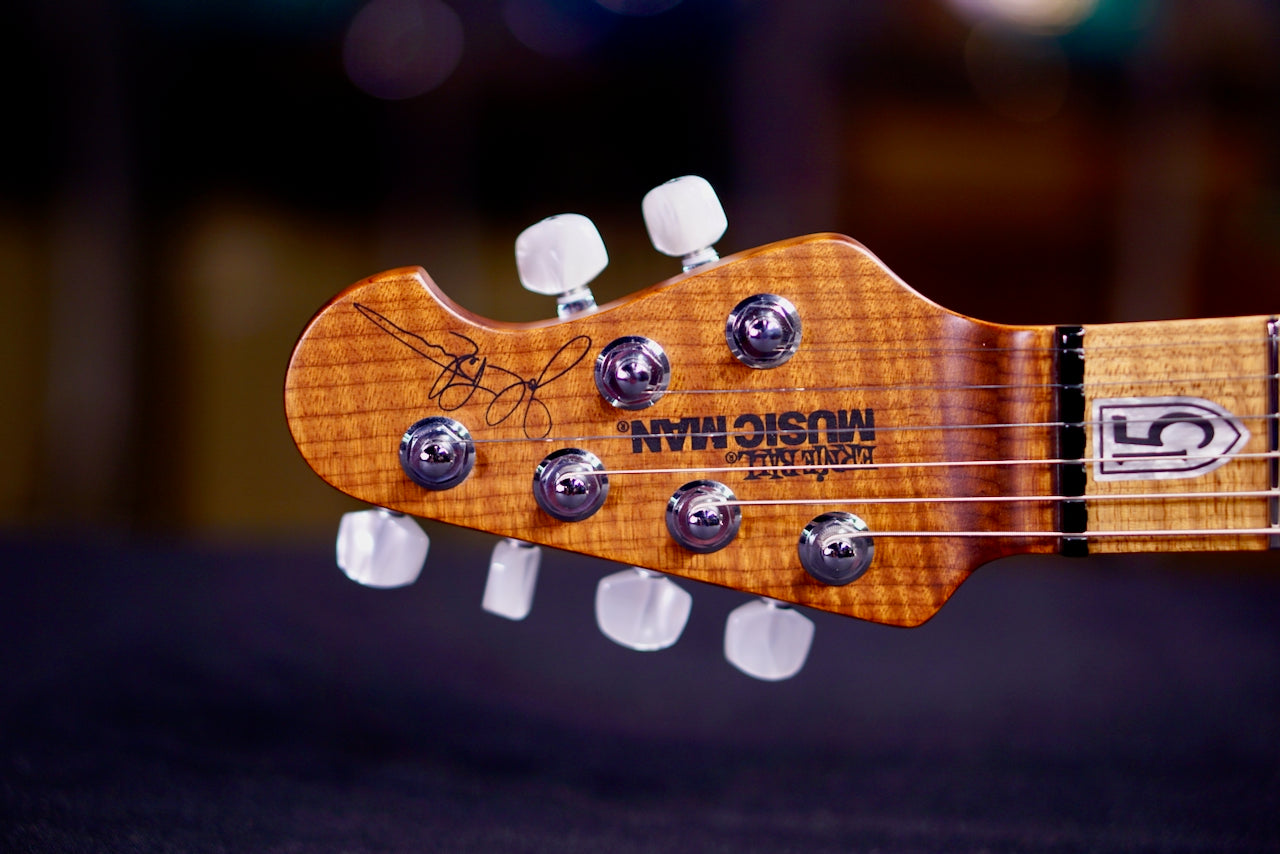 Ernie Ball Music Man JP 15 6 string Tiger Eye Quilt Top h08729