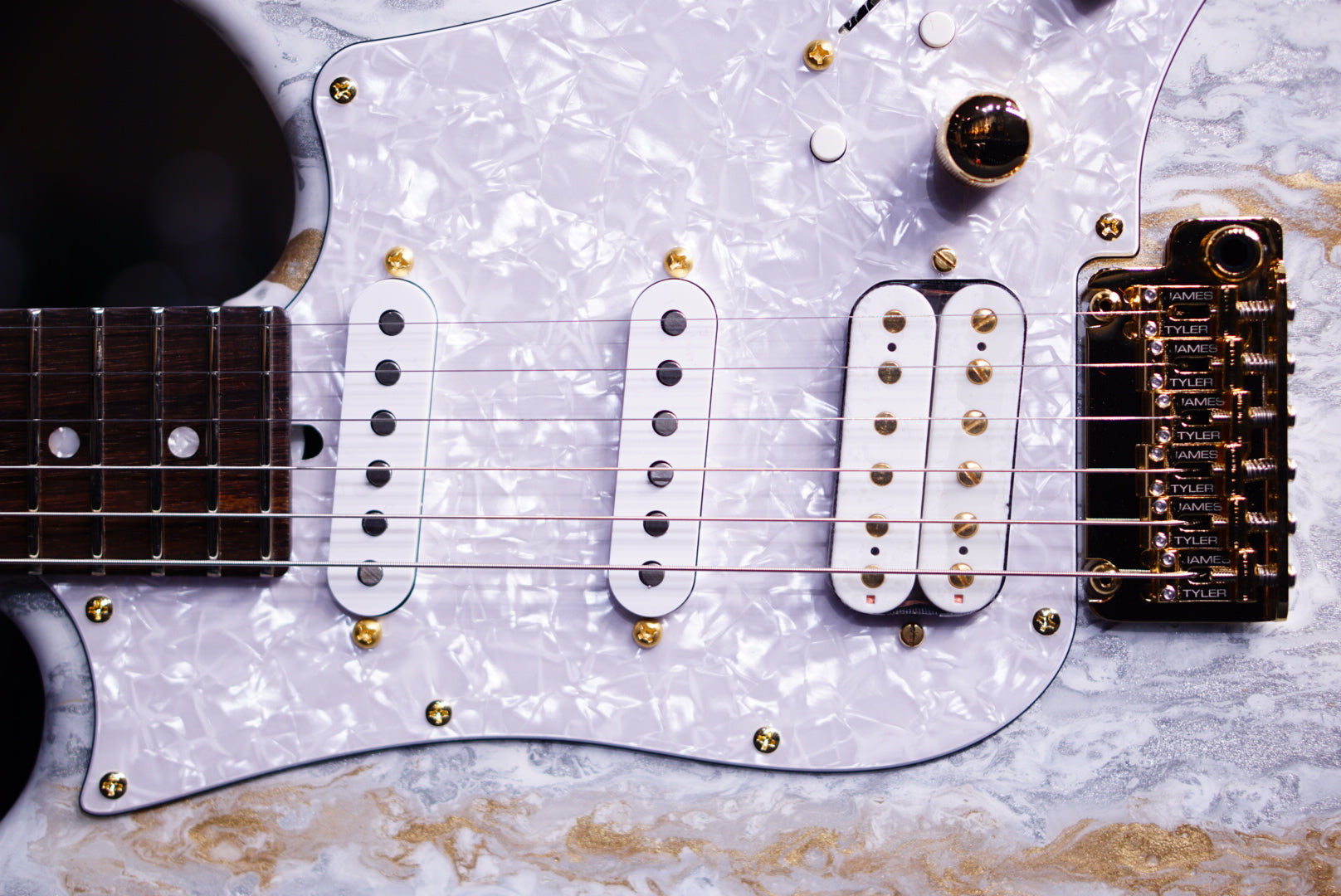 James Tyler Studio Elite HD White Shmear finish 23540 - HIENDGUITAR James Tyler GUITAR
