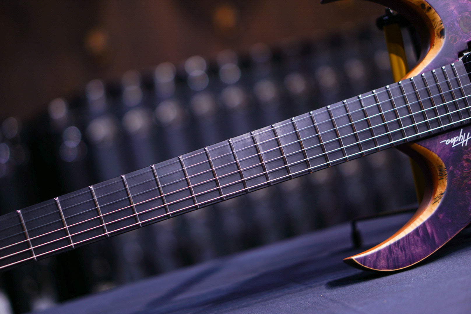 Mayones Hydra elite pro 6 trans natural fade purple burst out satine HF2310666 - HIENDGUITAR Mayones GUITAR