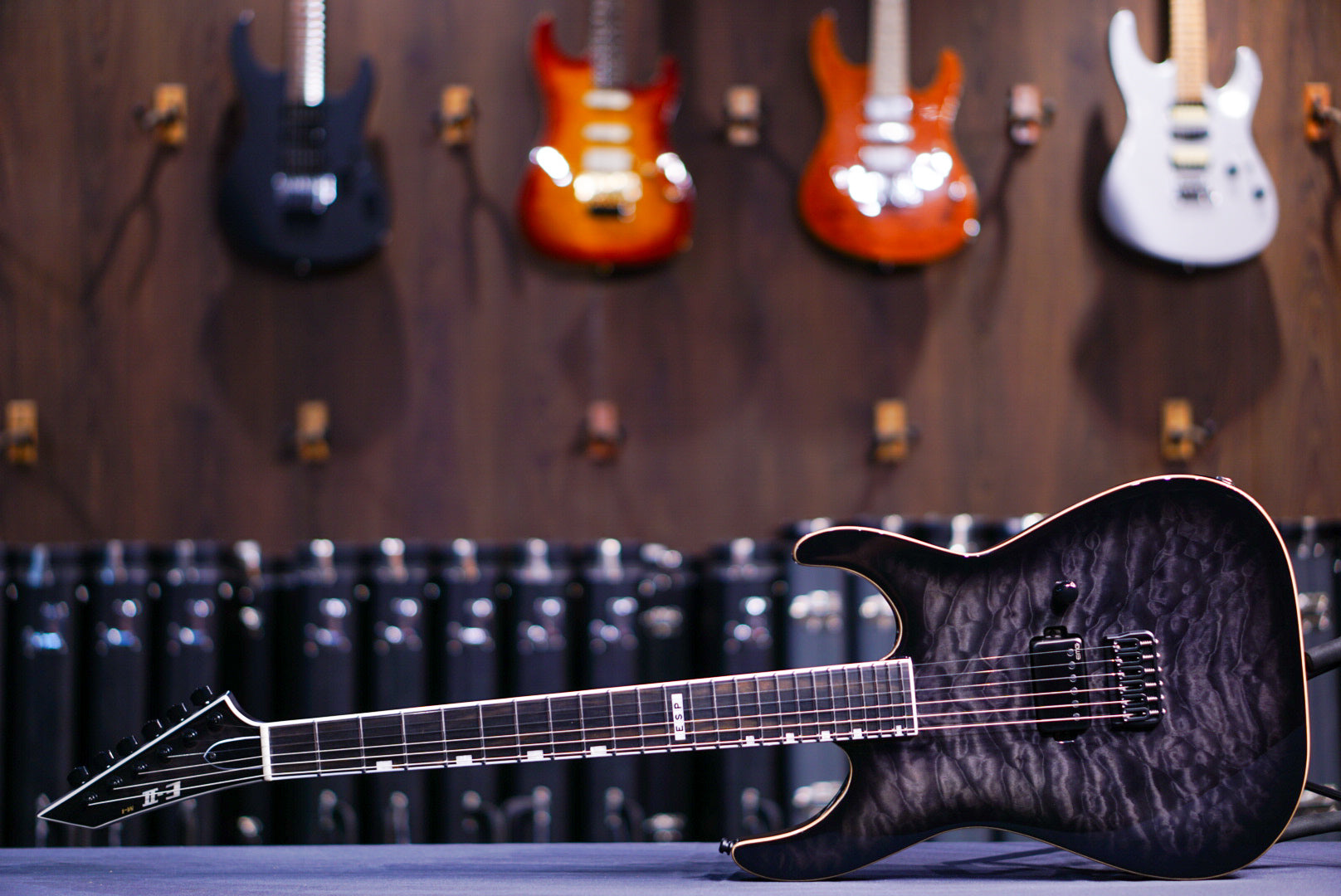 ESP E-II M-I THRU NT QM See thru black burst ES1422233 - HIENDGUITAR E-II GUITAR