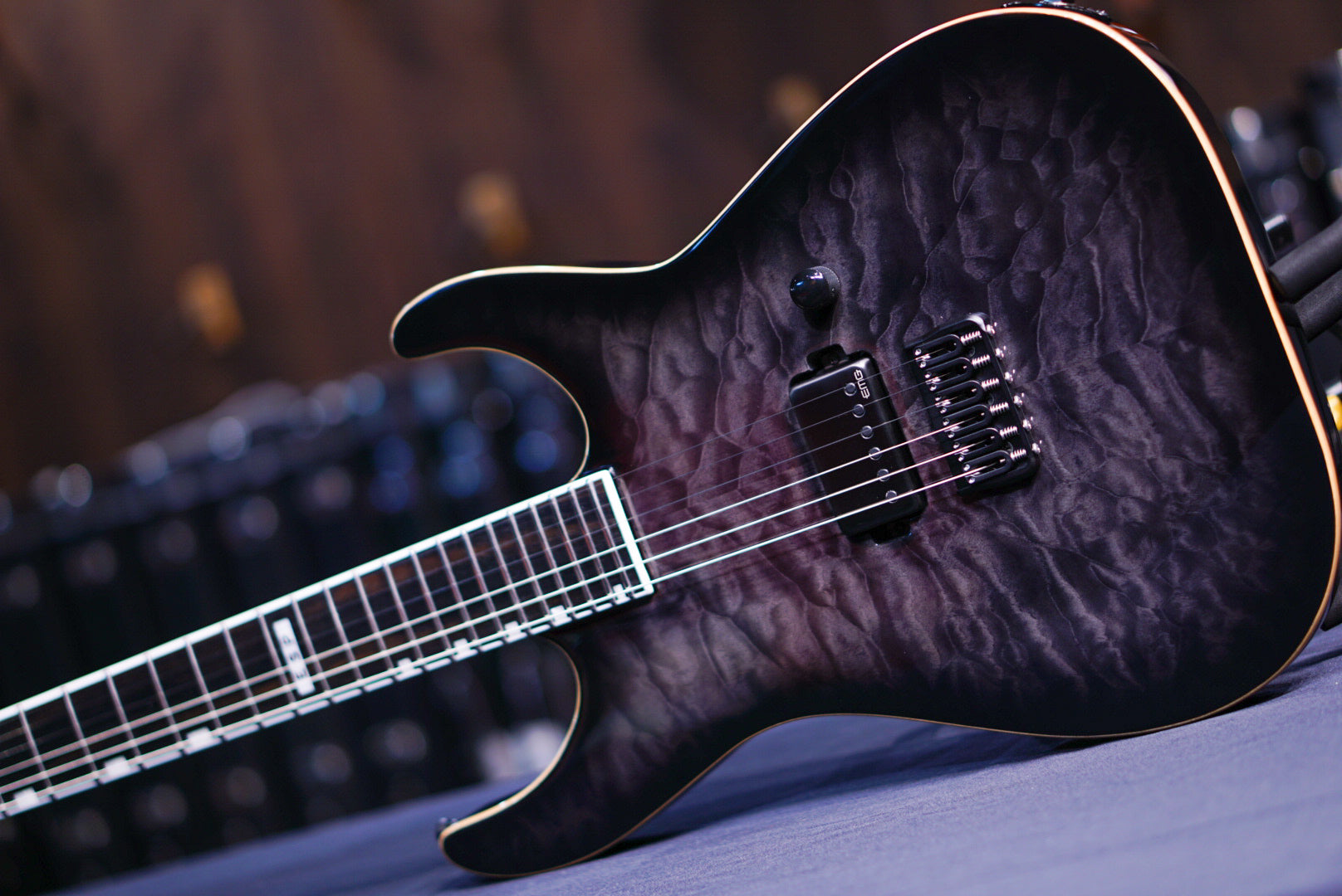 ESP E-II M-I THRU NT QM See thru black burst ES1422233 - HIENDGUITAR E-II GUITAR