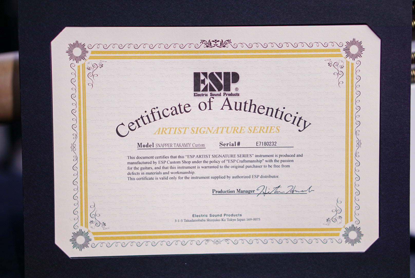 ESP SNAPPER TAKAMIY Custom E7180232 - HIENDGUITAR ESP GUITAR