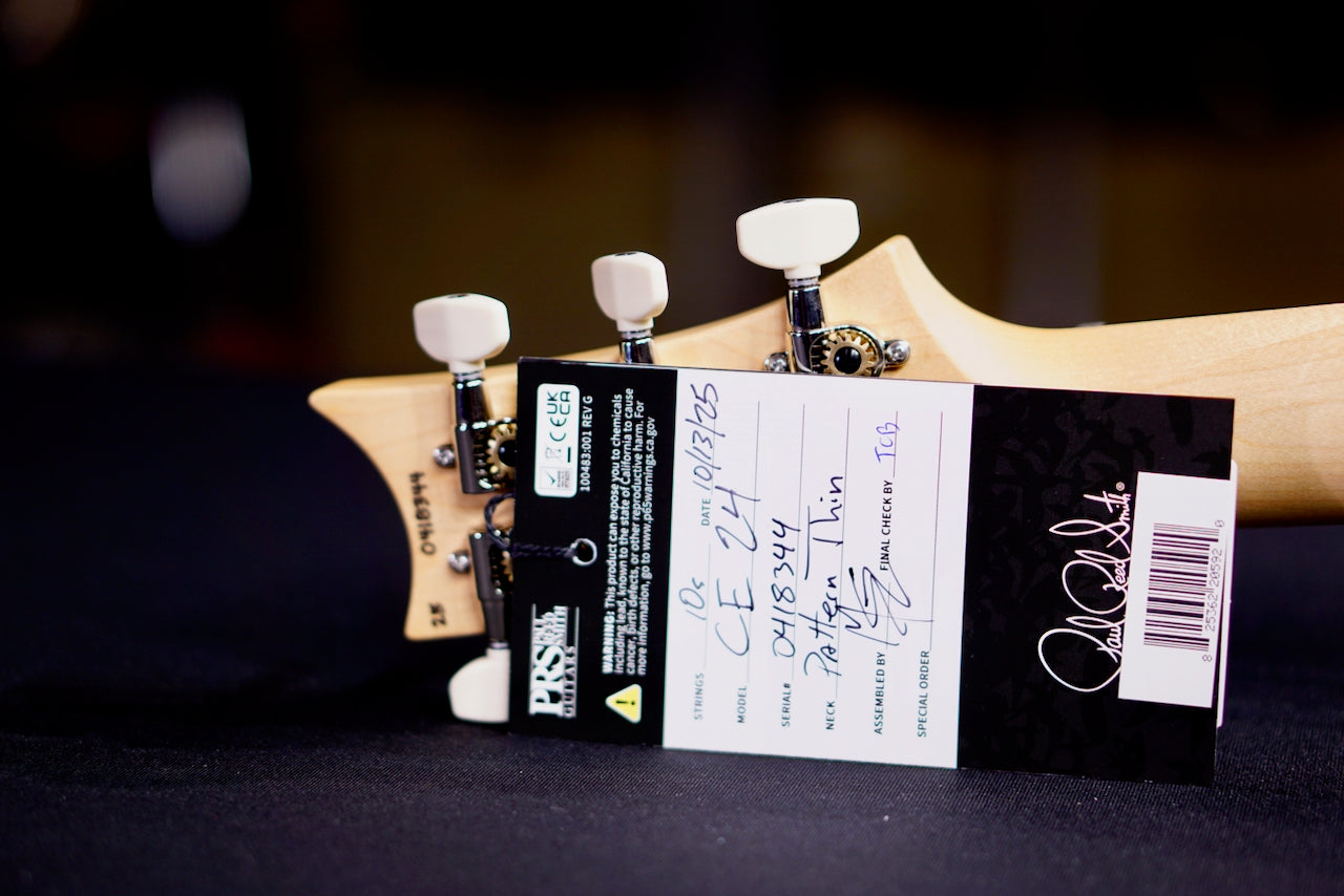 PRS CE 24 Faded Gray Black Wraparound Smokeburst 0418344