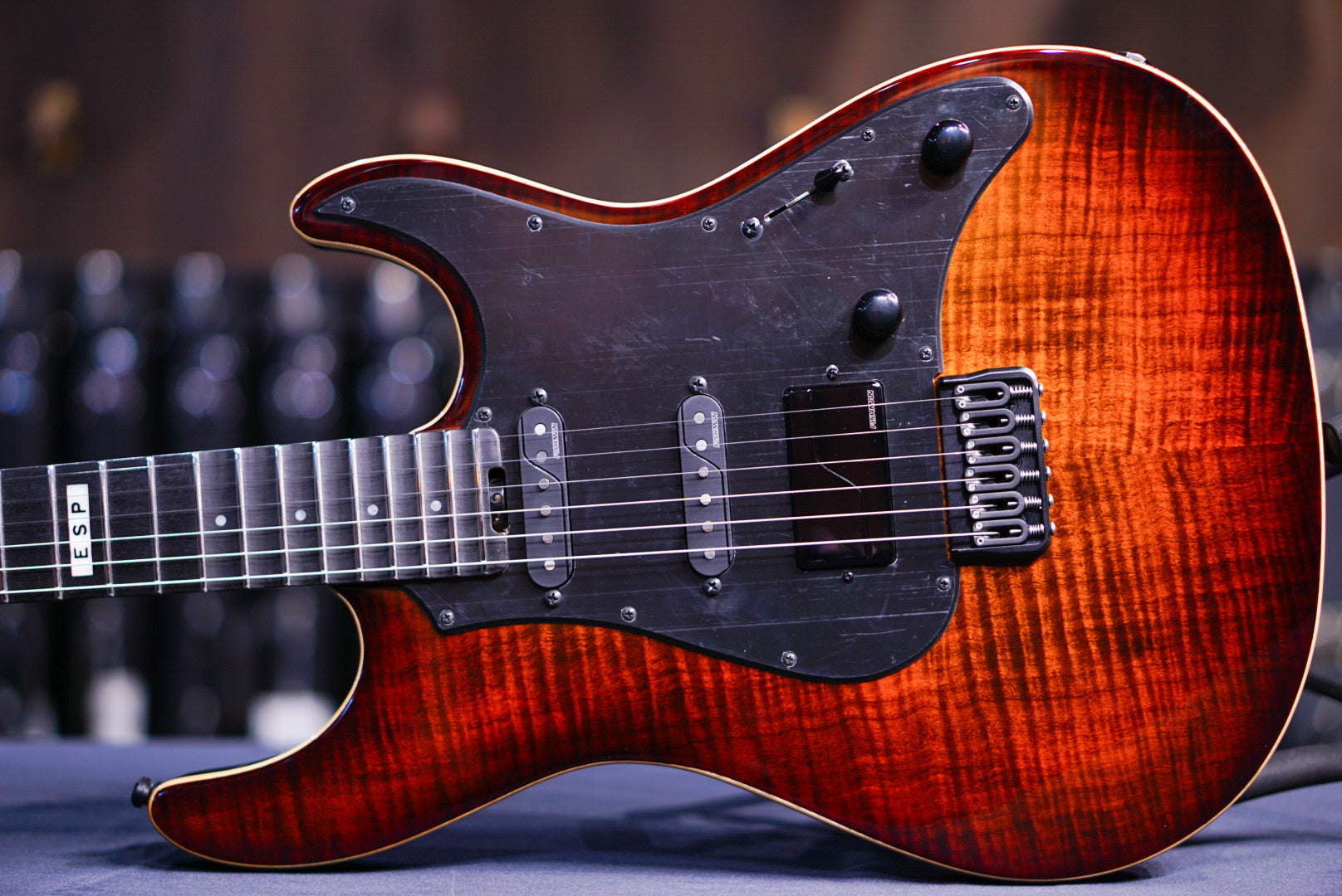 ESP E-II SN-3/FM/HS/FL/ Tiger Eyes Sunburst ES8311223 - HIENDGUITAR E-II GUITAR