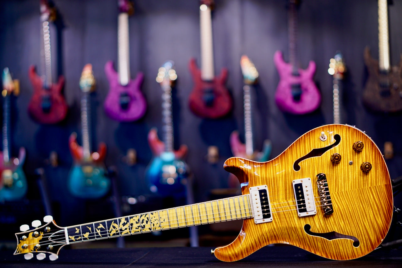 PRS Privatestock Hollowbody II Piezo Reverse Birds Of A Feather Honey Gold 414764 PS 11736
