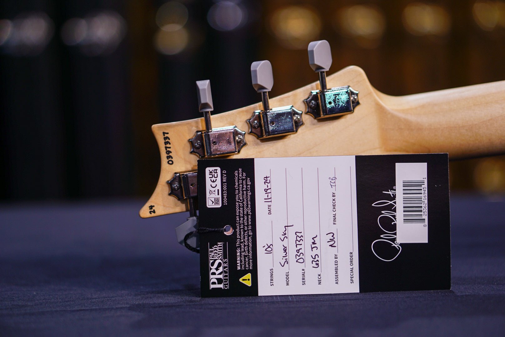 PRS Silver Sky john mayer Venetian Blue maple 0397337