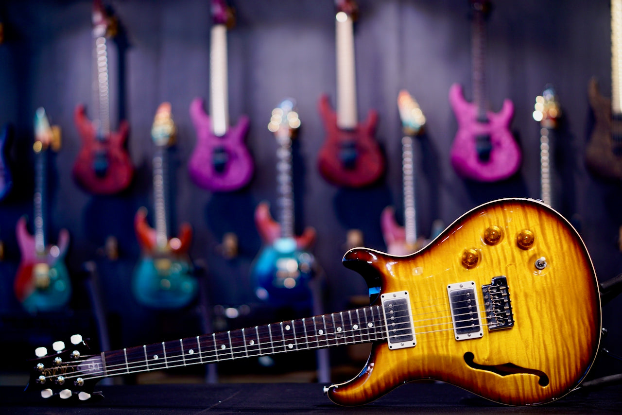 PRS DGT Semi-Hollow Moon McCarty Tobacco Sunburst 0417408