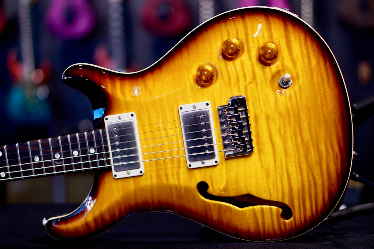 PRS DGT Semi-Hollow Moon McCarty Tobacco Sunburst 0417408
