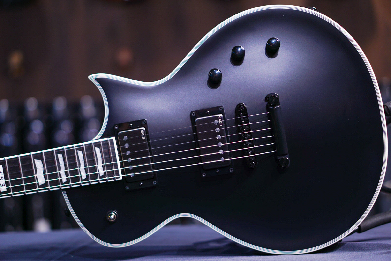 ESP E-II ECLIPSE-EMG black satin ES7652233 - HIENDGUITAR ESP GUITAR