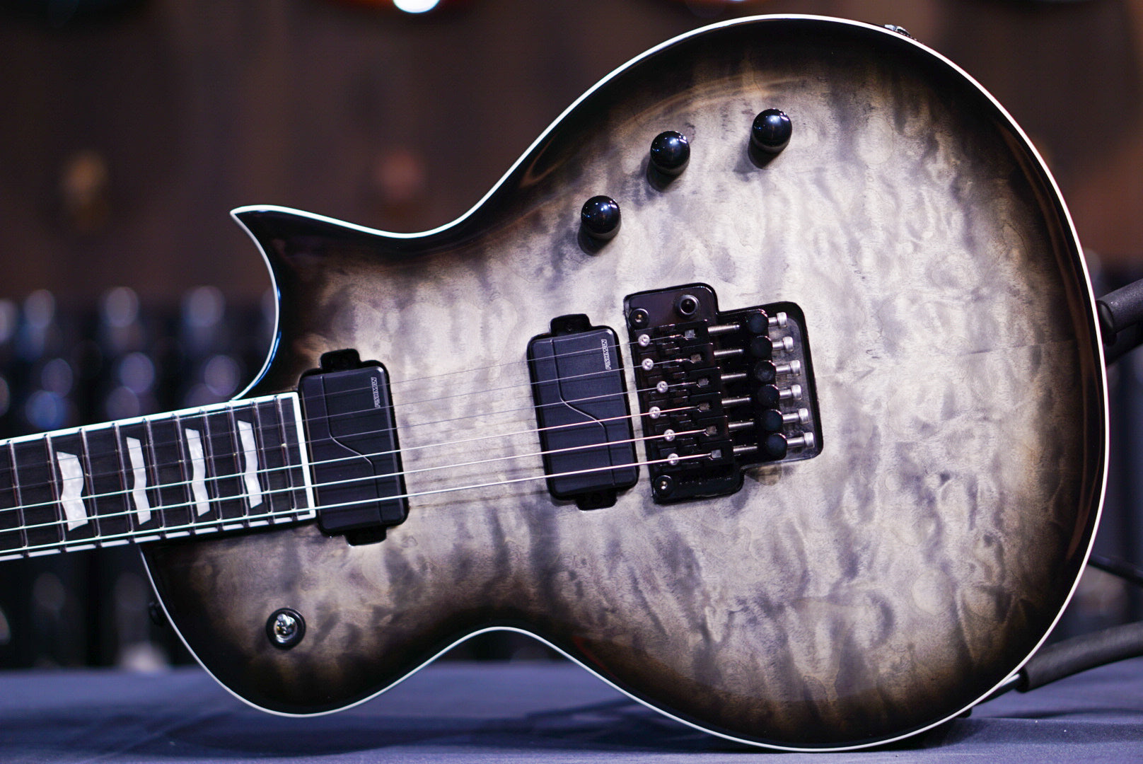 ESP E-II ECLIPSE-QM/FR/FL/Charcoal Burst ES9790233 - HIENDGUITAR E-II GUITAR