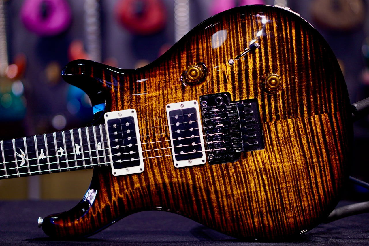 PRS Custom 24 Floyd 10 top Black Gold Wraparound Burst 0410457