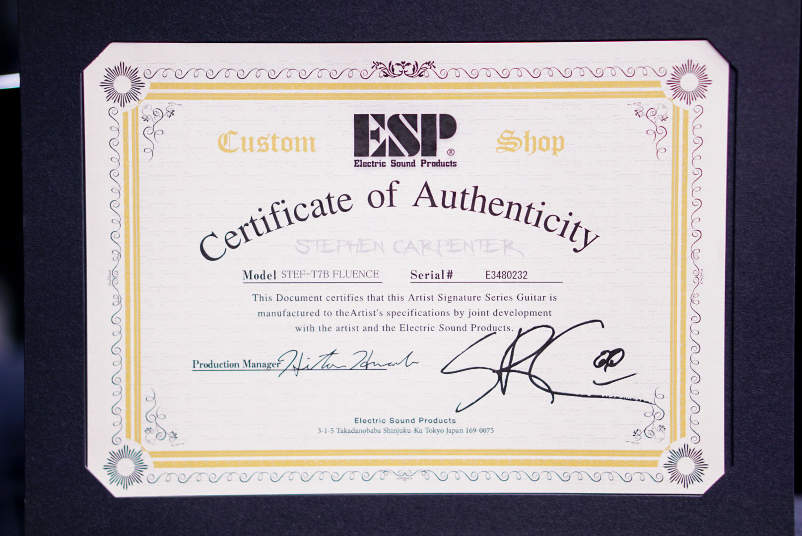 ESP STEF-T7B Stephen Carpenter signature *Custom truss rod"  E3480232 - HIENDGUITAR   ESP GUITAR