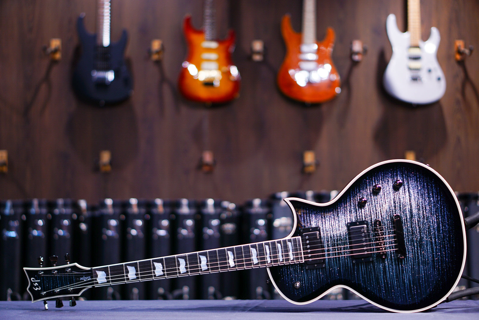 ESP ORIGINAL ECLIPSE-CTM DB Glitter storm black E3610231 - HIENDGUITAR ESP GUITAR