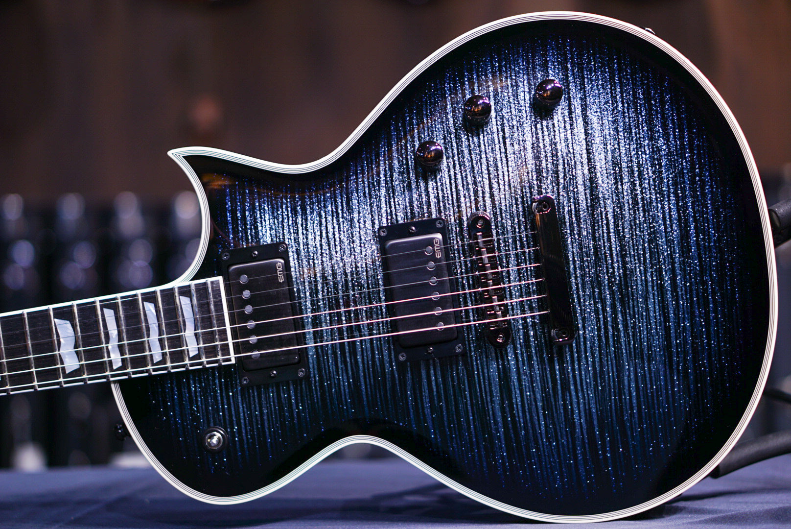 ESP ORIGINAL ECLIPSE-CTM DB Glitter storm black E3610231 - HIENDGUITAR ESP GUITAR