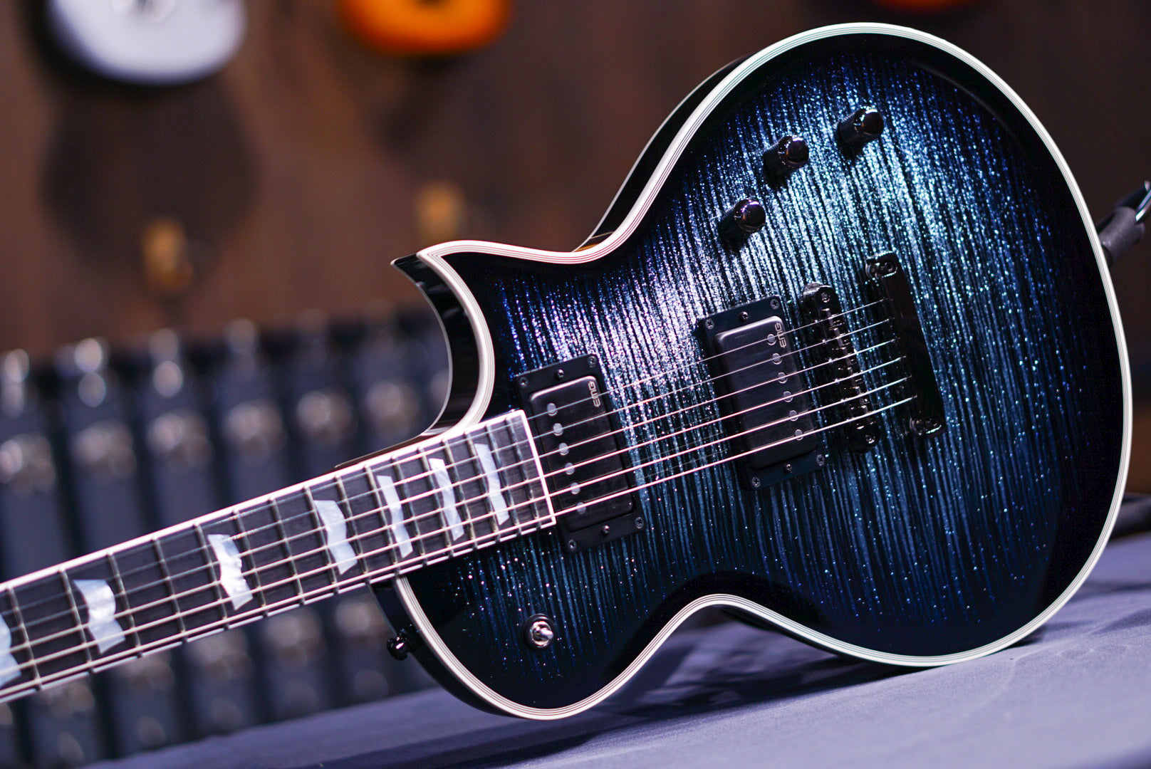 ESP ORIGINAL ECLIPSE-CTM DB Glitter storm black E3610231 - HIENDGUITAR ESP GUITAR