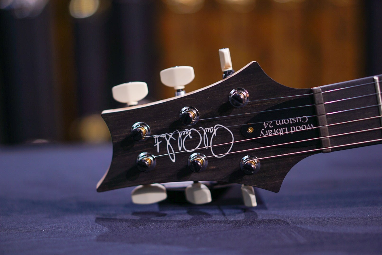 PRS Custom 24 Wood Library Gray Black Fade 0395507
