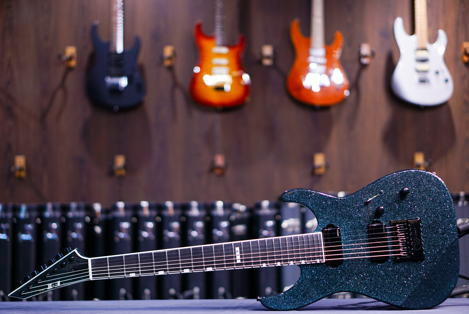 ESP E-II M-II7B Baritone evertune Granite Sparkle ES4981233 - HIENDGUITAR ESP GUITAR