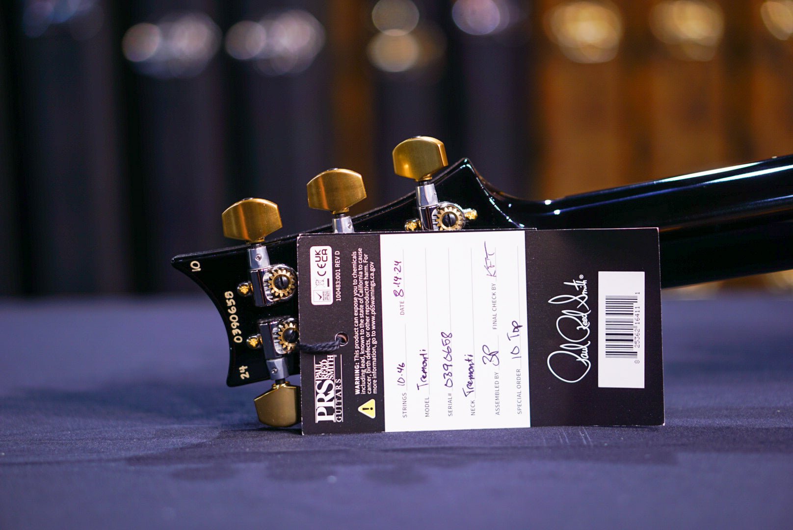 PRS Tremonti Charcoal Contour Burst 10 top fix bridge 0390658