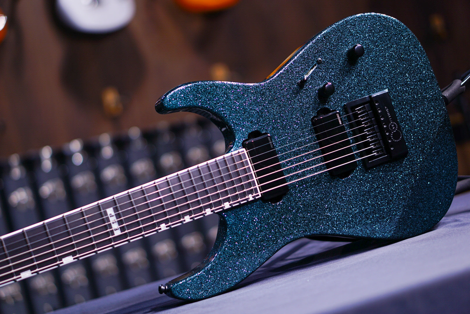 ESP E-II M-II7B Baritone evertune Granite Sparkle ES6110233 - HIENDGUITAR ESP GUITAR