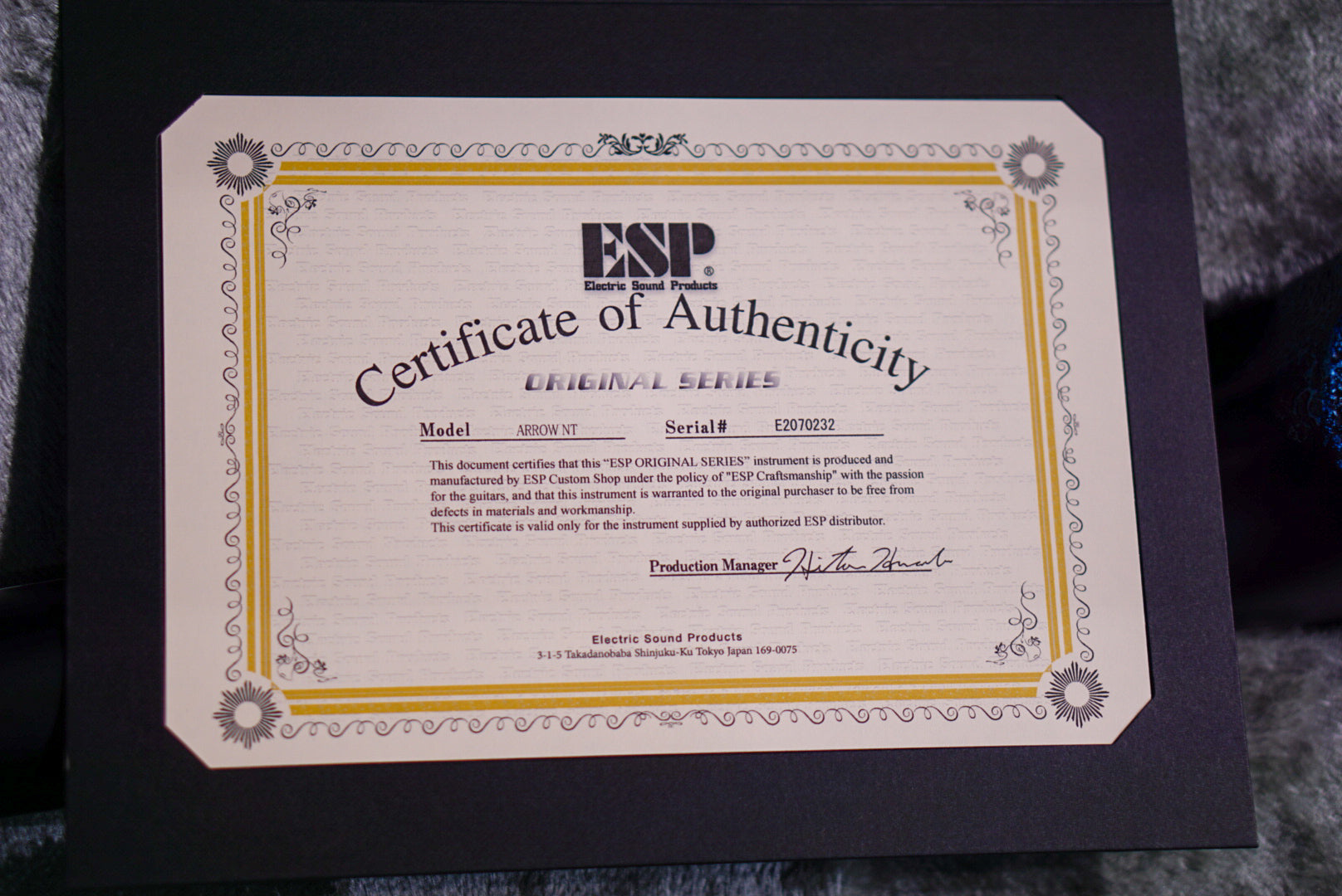 ESP-ARROW NT Castmetal blue E2070232 - HIENDGUITAR ESP GUITAR