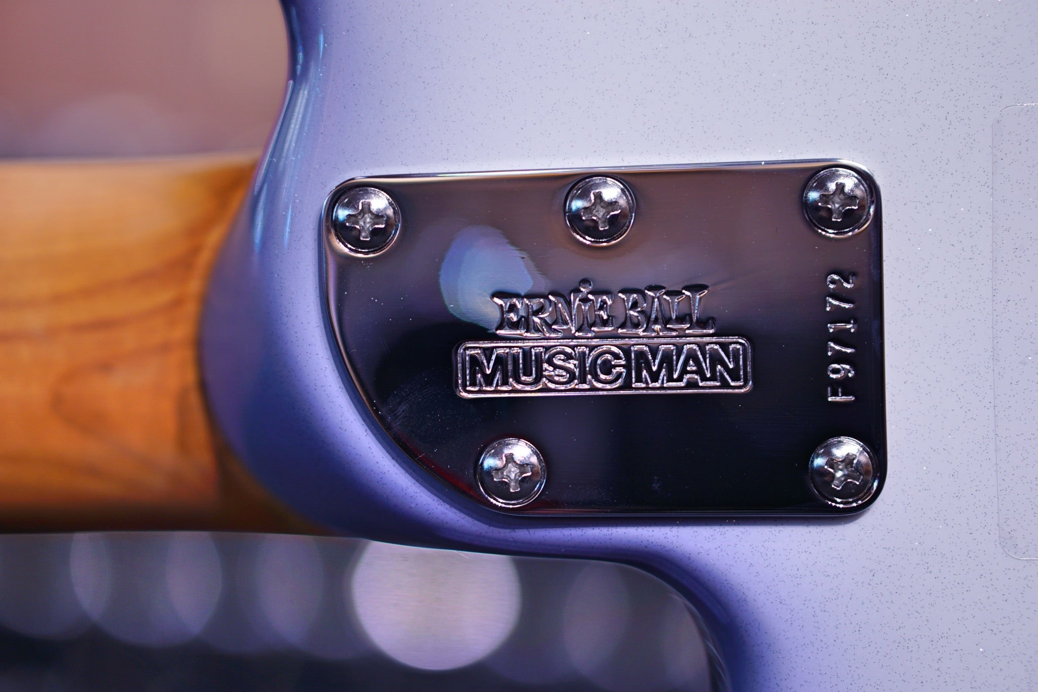 Ernie Ball Music Man StingRay Special 4 HH Bass Guitar - Firemist Silver F97172 - HIENDGUITAR Musicman bass