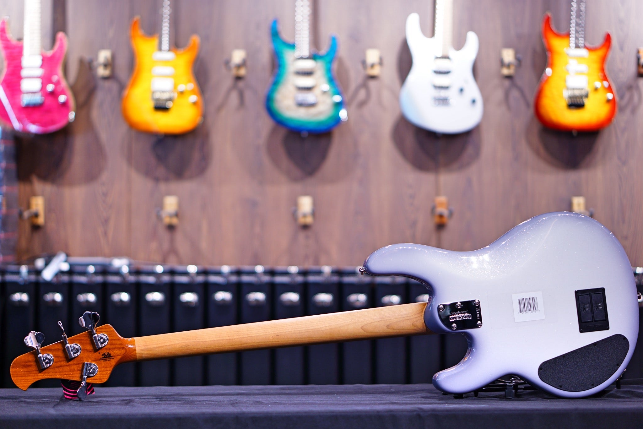 Ernie Ball Music Man StingRay Special 4 HH Bass Guitar - Firemist Silver F97172 - HIENDGUITAR Musicman bass