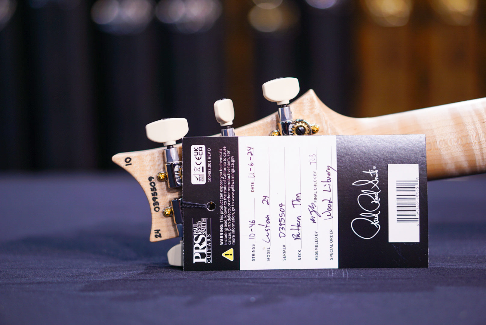 PRS Wood Library Custom 24 Natural 0395504