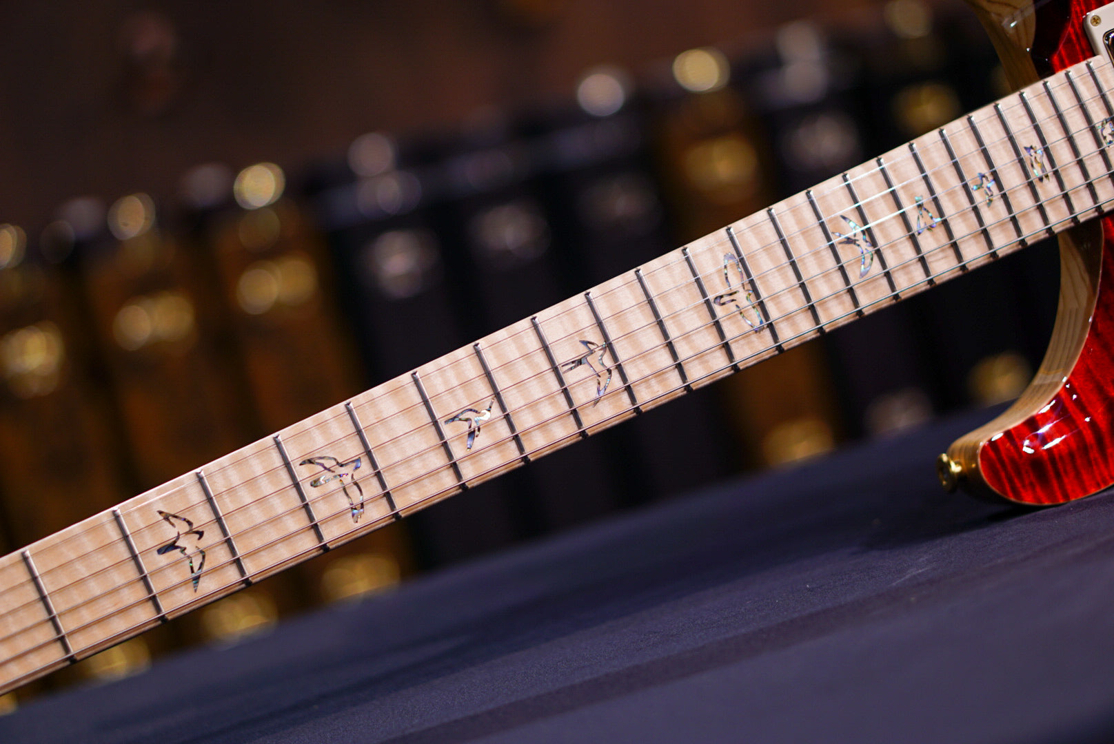 PRS Wood Library Custom 24 Fire Red / Gray Black Fade 0397734