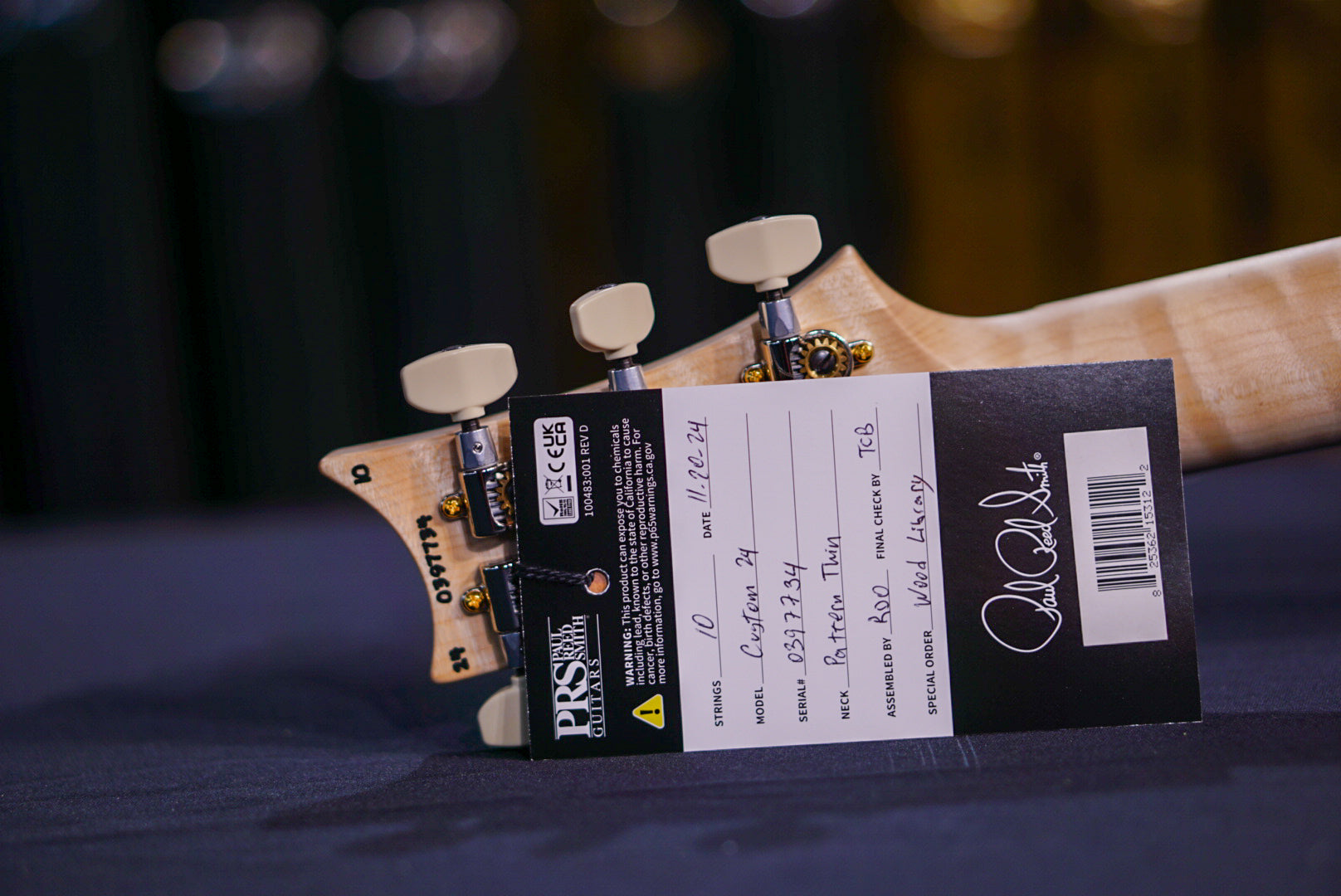 PRS Wood Library Custom 24 Fire Red / Gray Black Fade 0397734