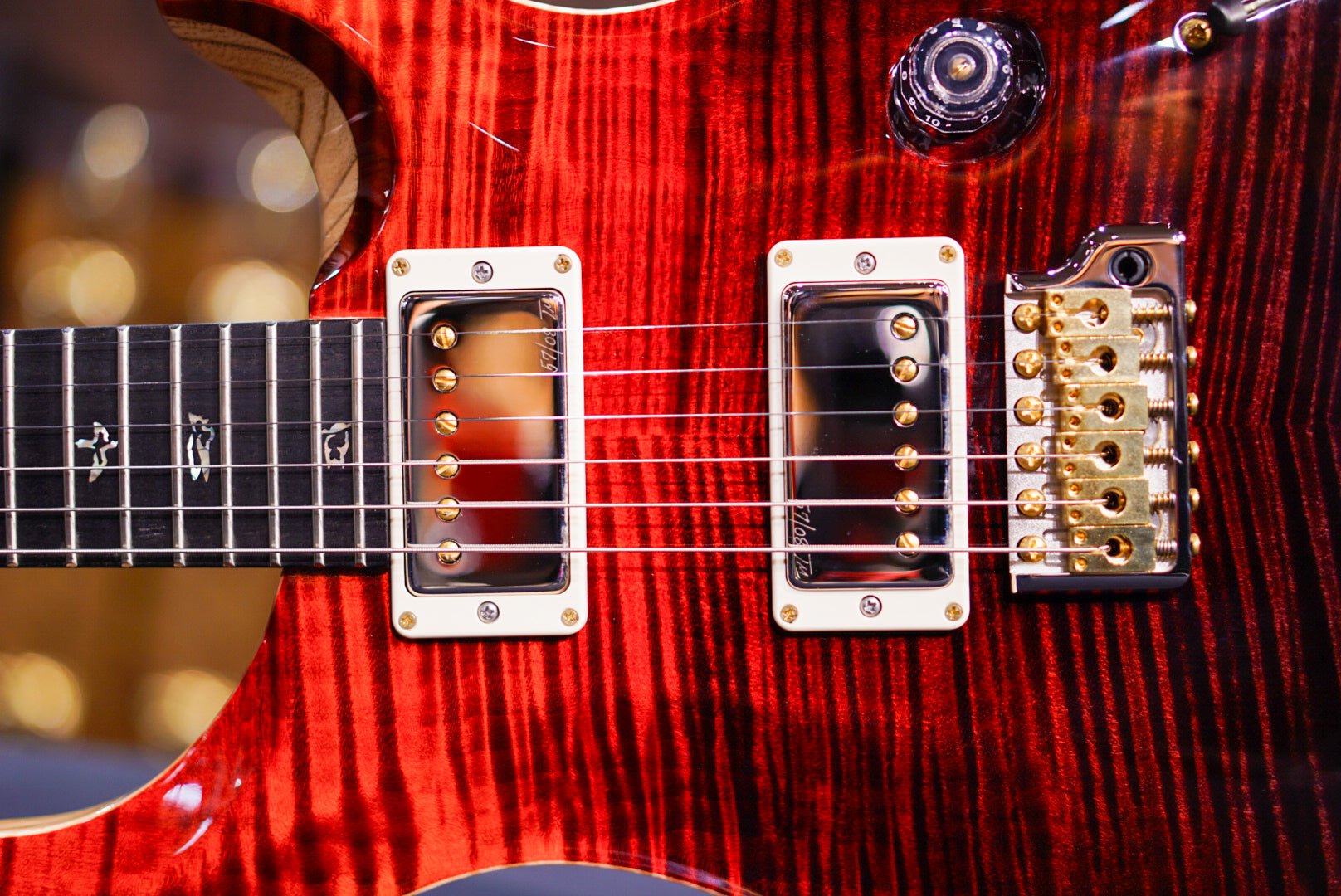 PRS Wood Library Custom 24 Fire Red / Gray Black Fade 0395508