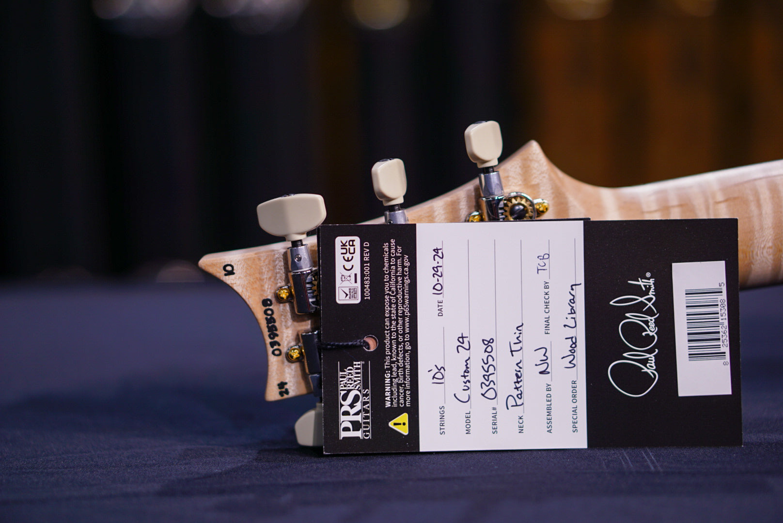 PRS Wood Library Custom 24 Fire Red / Gray Black Fade 0395508