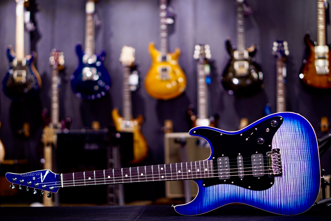 Tom Anderson Drop Top Classic Hollow Abalone to Deep Ocean Blue * 03-05-26P *