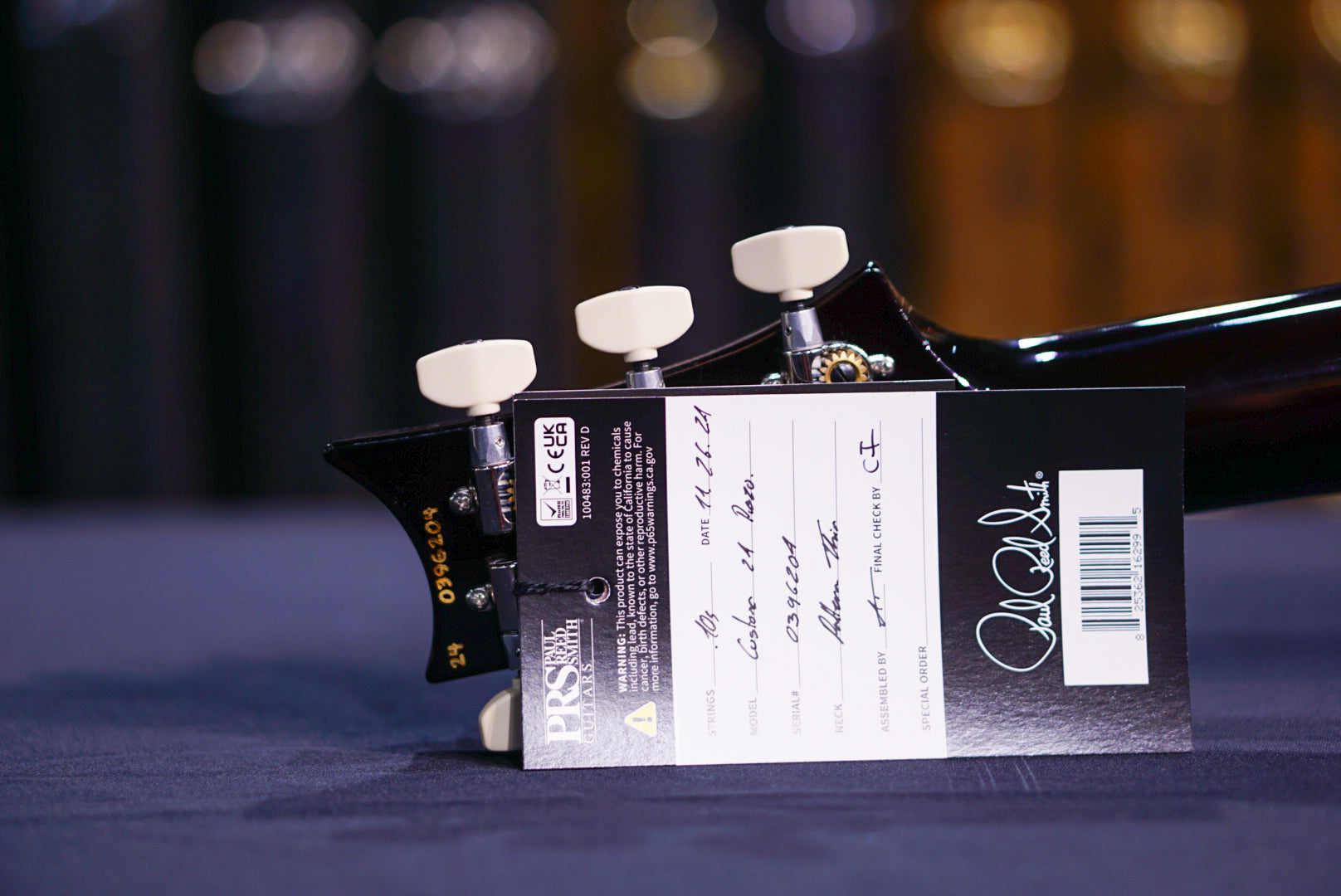 PRS Custom 24 Piezo Black Gold Wraparound Burst 0396204