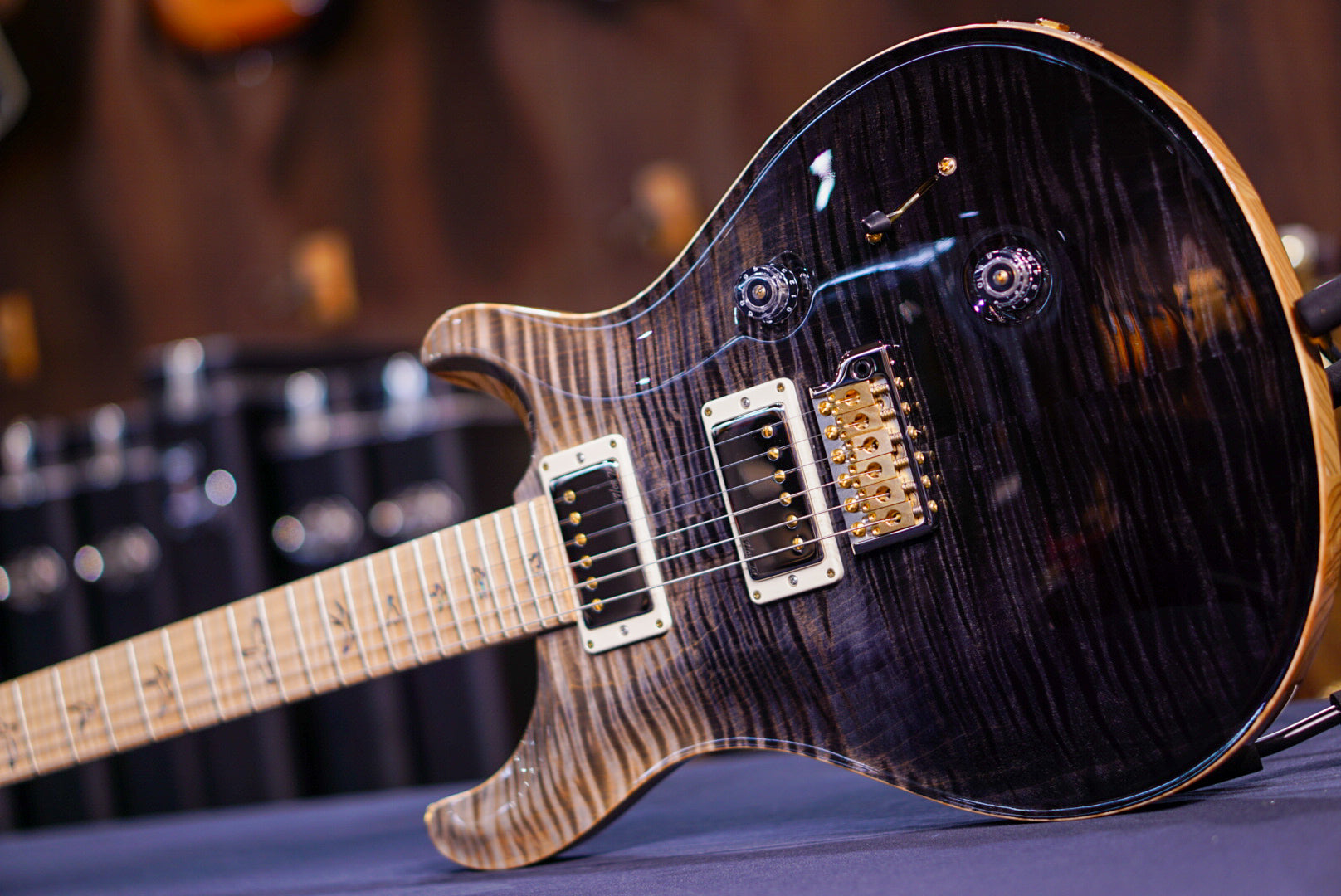 PRS Wood Library Custom 24 Gray Black Fade 0396075
