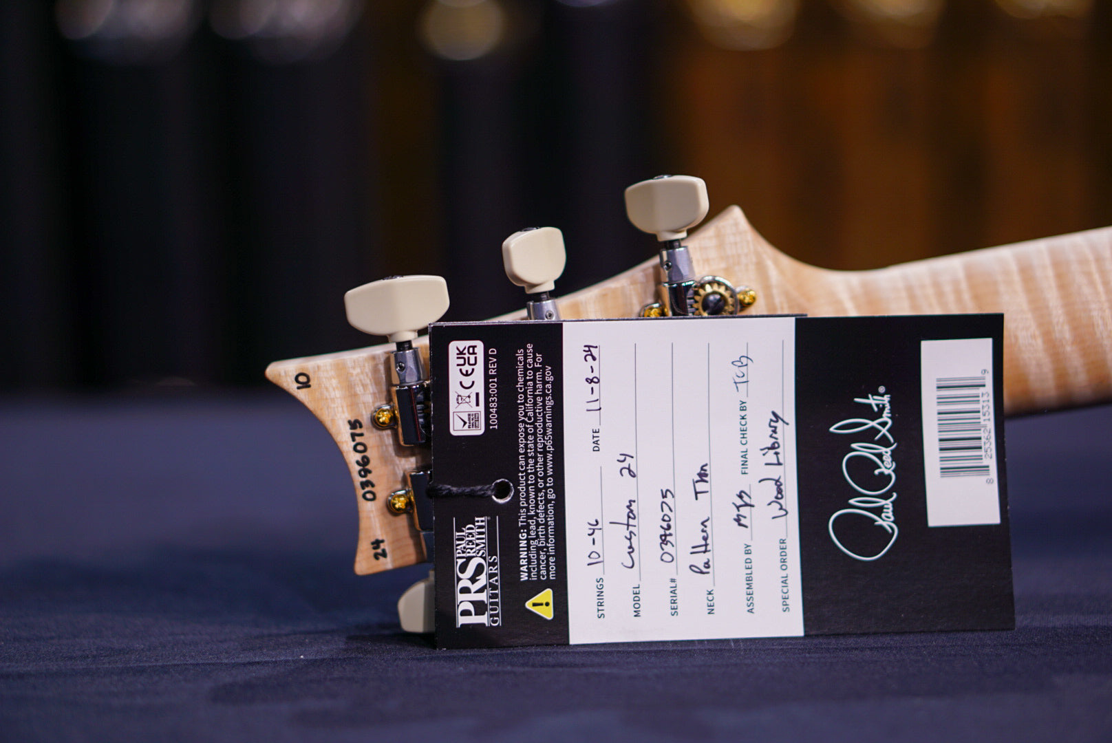 PRS Wood Library Custom 24 Gray Black Fade 0396075