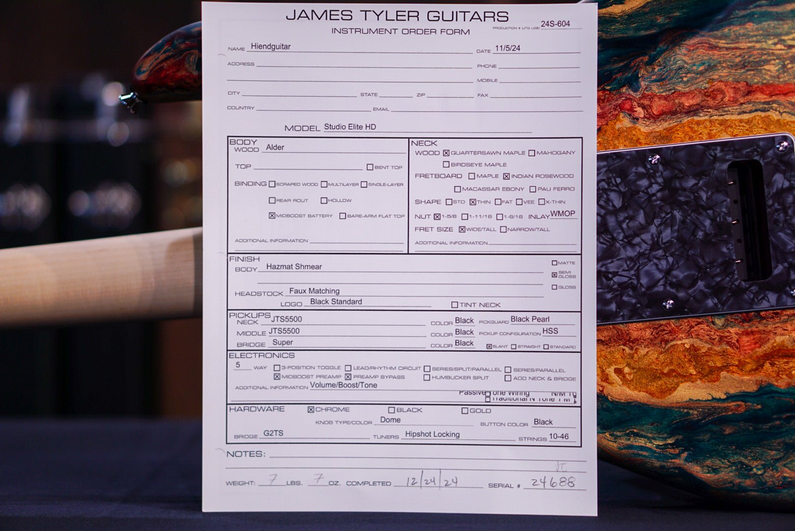 James tyler studio elite Hazmat Shmear 24688