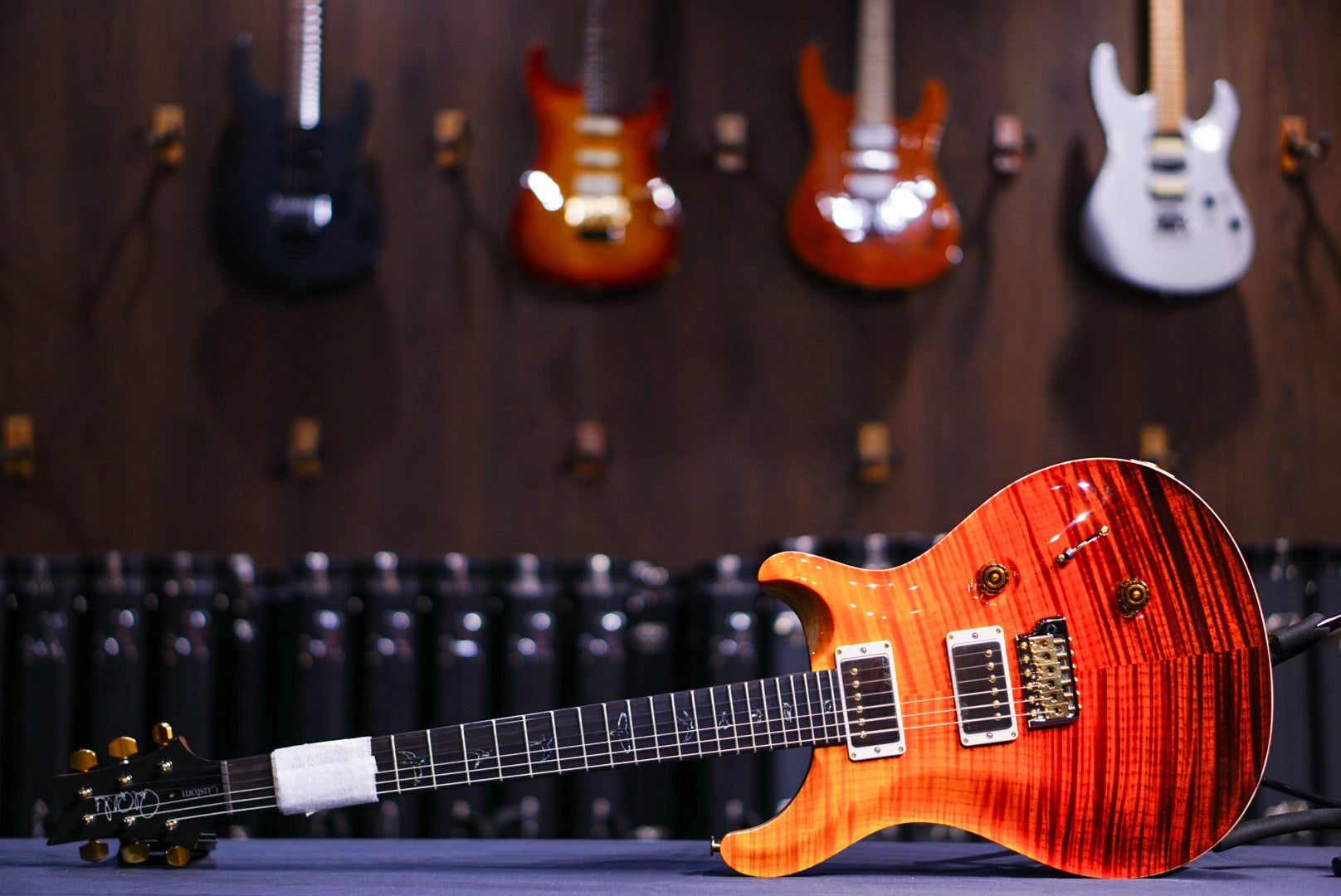 PRS Custom 24 wood library orange fade 0368926 - HIENDGUITAR PRS GUITAR