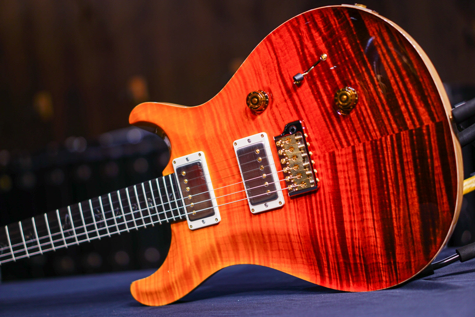 PRS Custom 24 wood library orange fade 0368926 - HIENDGUITAR PRS GUITAR