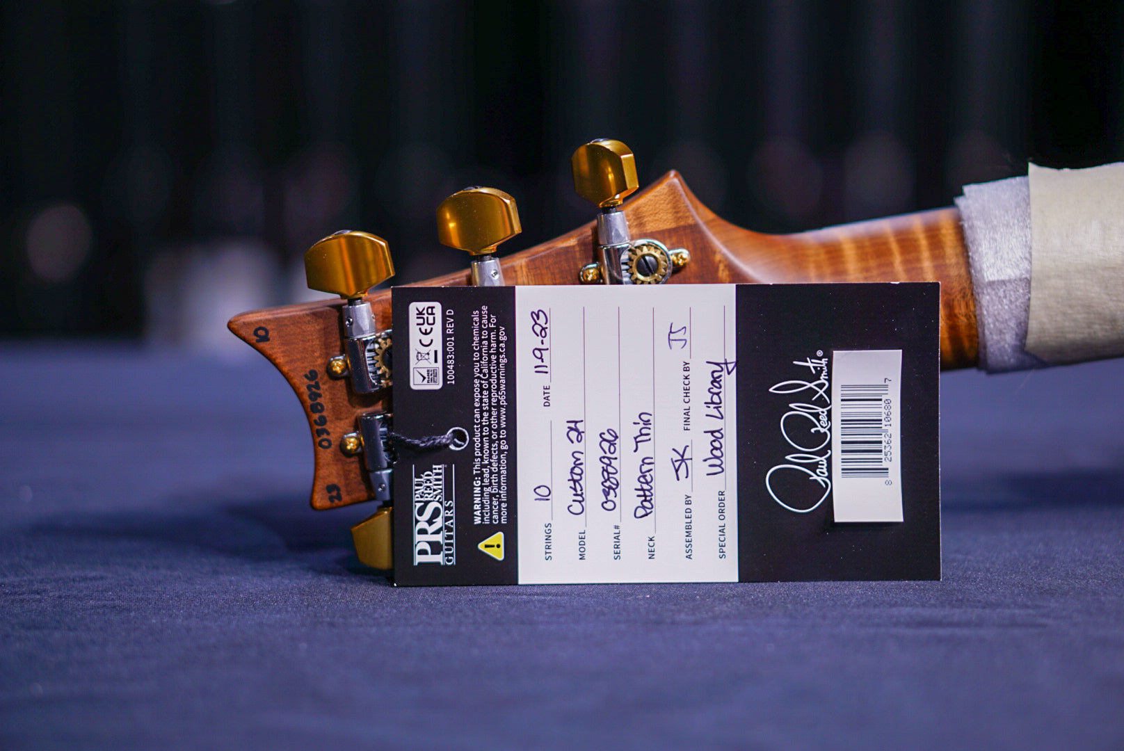 PRS Custom 24 wood library orange fade 0368926 - HIENDGUITAR PRS GUITAR